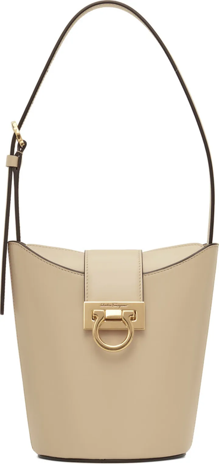 Ferragamo Beige Trifolio Bag