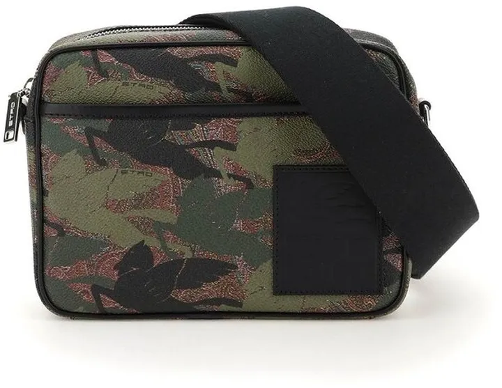Etro Logo Patch Allover Pegaflying Print Crossbody Bag
