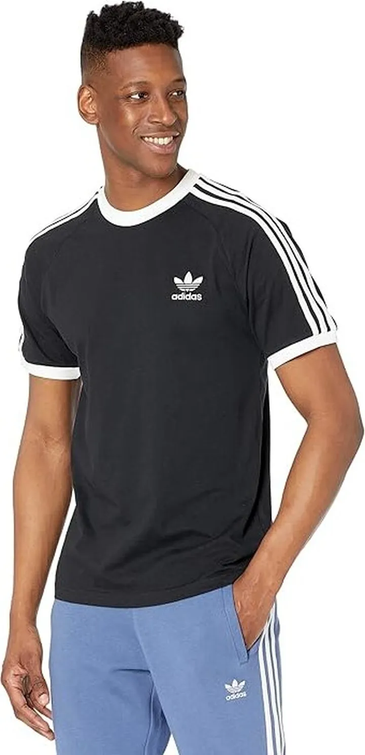 adidas Originals 3-Stripes Tee (Black 2) Men's T Shirt