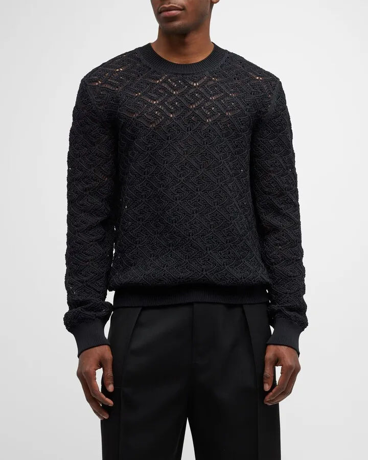 Men's Greca Lace Sweater