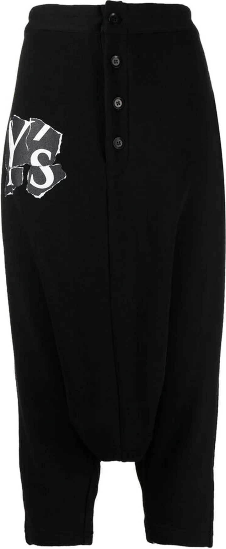 Drop-Crotch Cropped Trousers