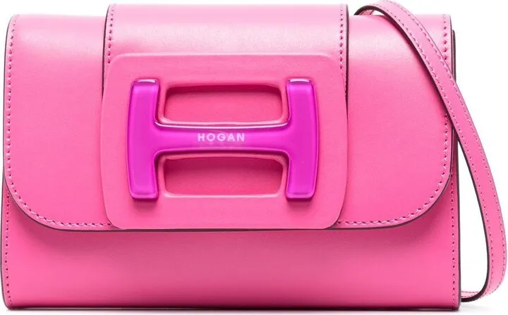 HOGAN- H-bag Mini Hobo Leather Crossbody Bag