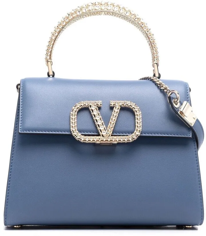 VSling crystal-embellished leather tote bag