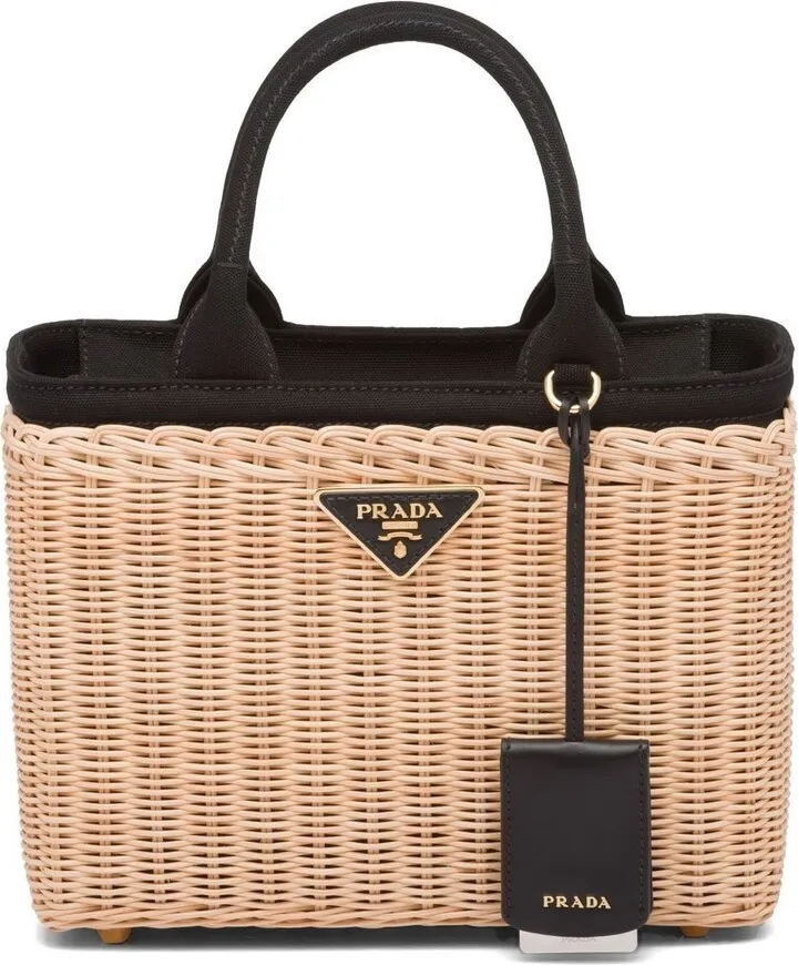 Wicker Canvas Tote Bag