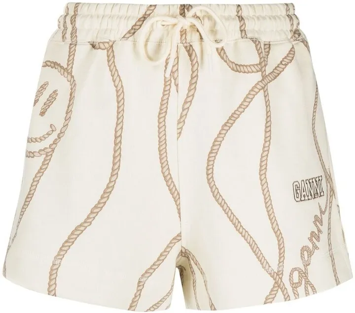 Rope-Print Logo-Embroidered Track Shorts
