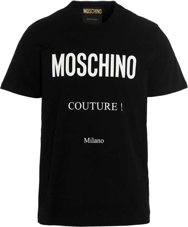 Moschino Logo Printed Crewneck T-Shirt