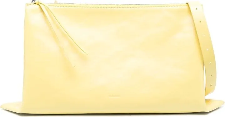 Zip-Up Leather Shoulder Bag