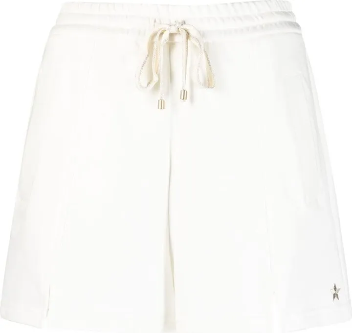 Logo-Embroidery Cotton Track Shorts