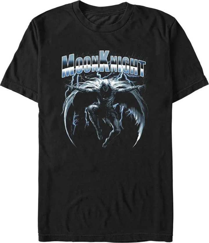 Men's Marvel: Moon Knight Rain and Lightning T-Shirt - Black - X Large