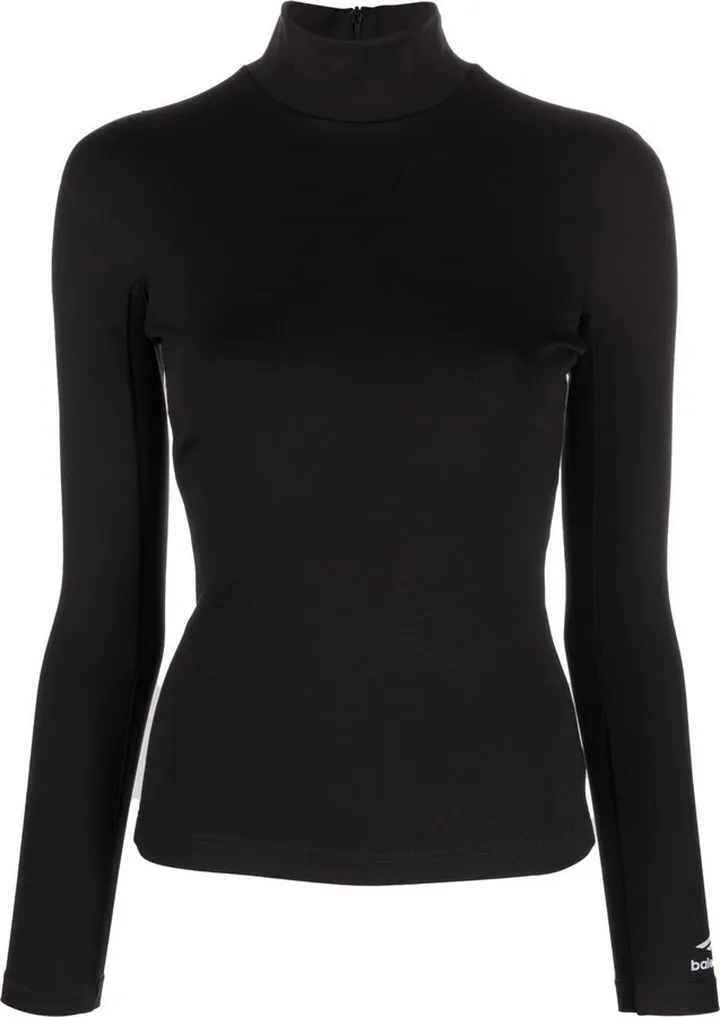 Long-Sleeve Turtleneck Top