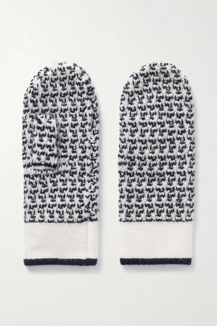 Arch4 - Niseko Cashmere-jacquard Mittens - Blue