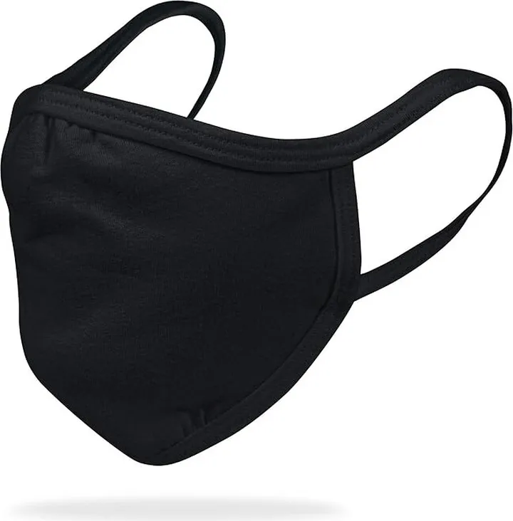 Gildan Adult Youth Reusable 2-Layer Cotton Face Mask (12 24 Packs) (Black (24 Pack)) Scarves