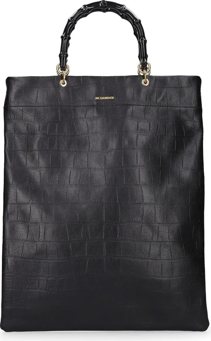 Medium embossed leather tote bag