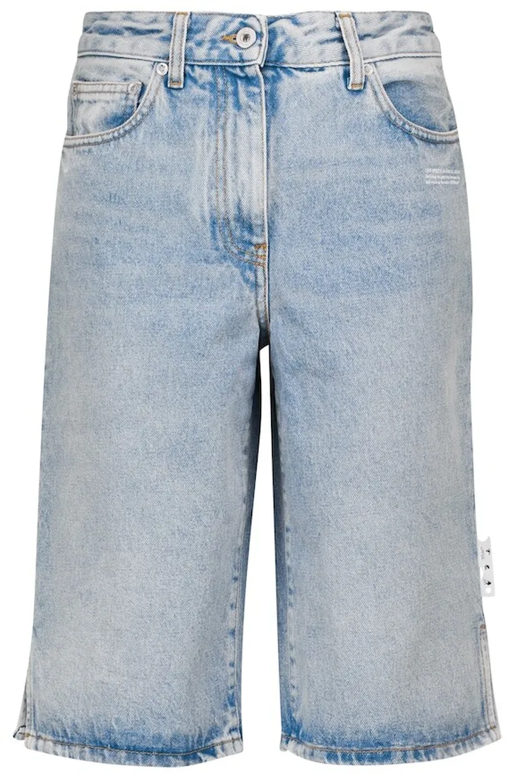 High-rise denim shorts