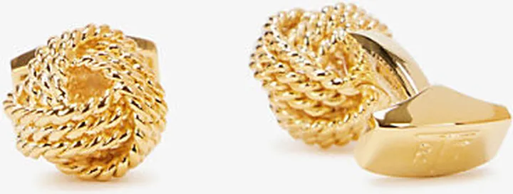 Mens Gold Knot Gold-plated Cufflinks