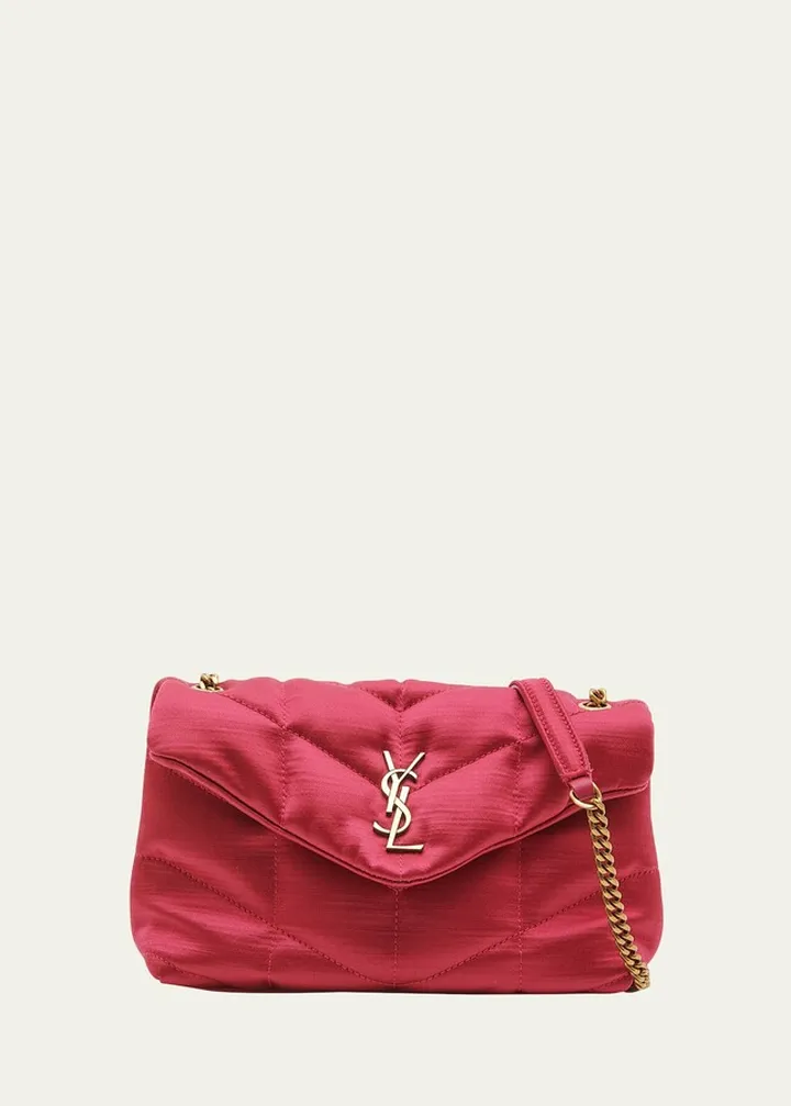Loulou Toy Textured Satin Puffer Crossbody Bag