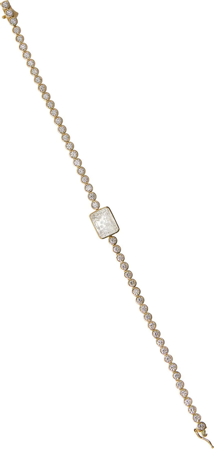 Women's Onda 18K Yellow Gold Diamond Tennis Bracelet