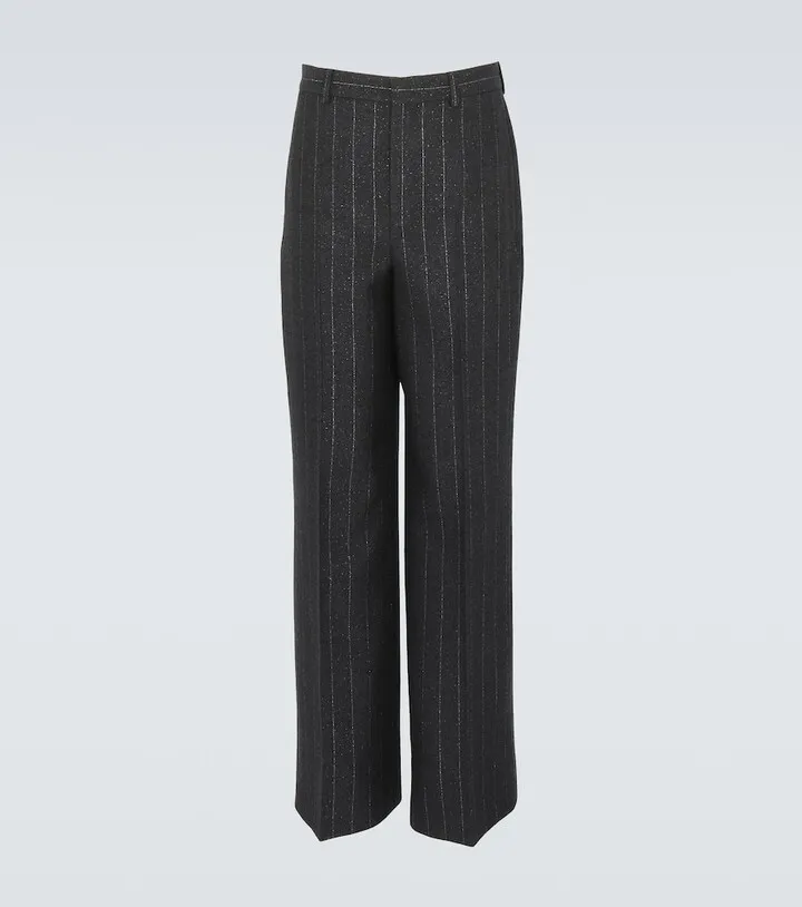 Pinstripe wide-leg pants