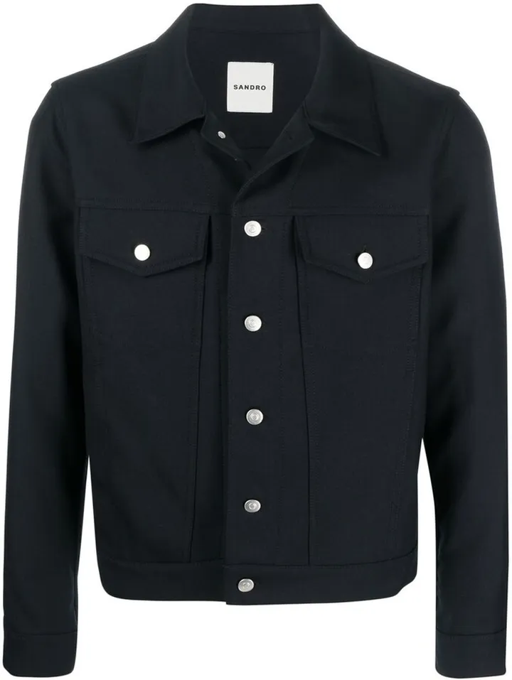 Button-Down Fastening Denim Jacket