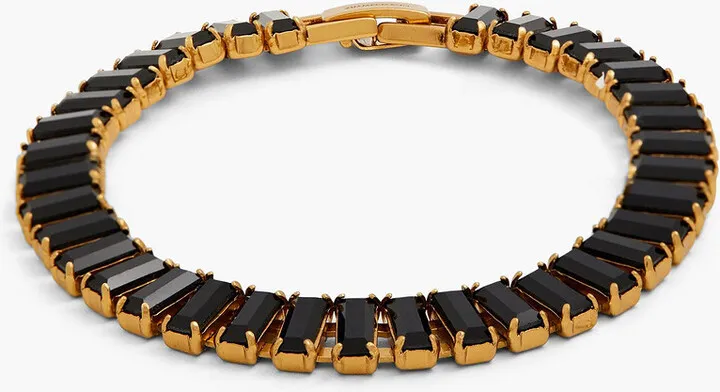 Gold-tone crystal bracelet