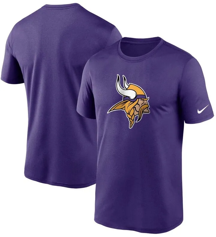 Men's Purple Minnesota Vikings Logo Essential Legend Performance T-shirt