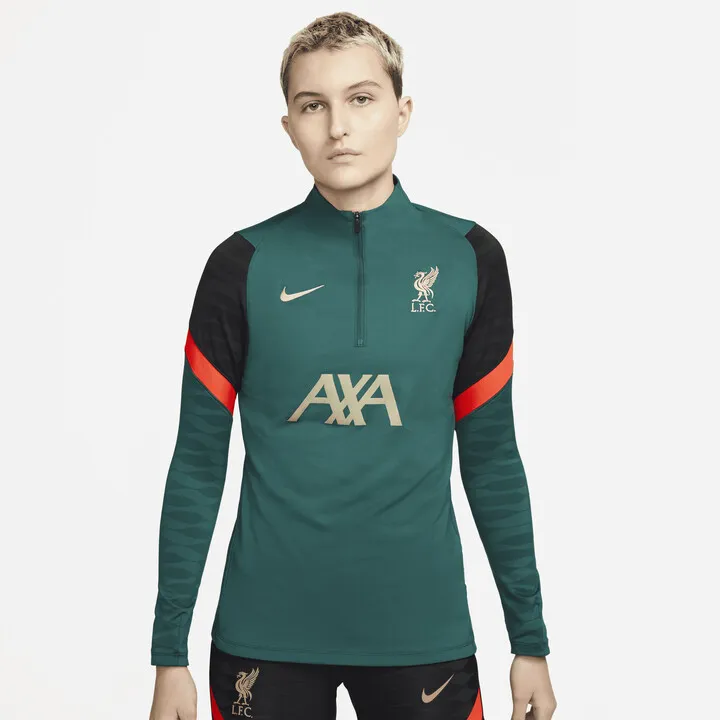 Nike Women's Liverpool FC Strike Soccer Drill Top in Green