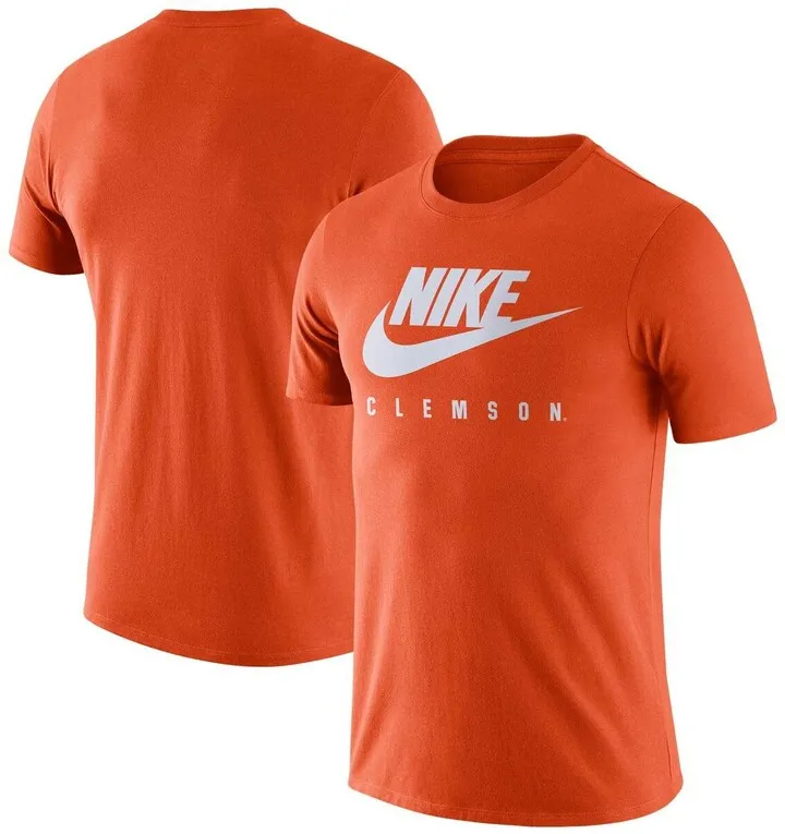 Men's Nike Orange Clemson Tigers Essential Futura T-shirt