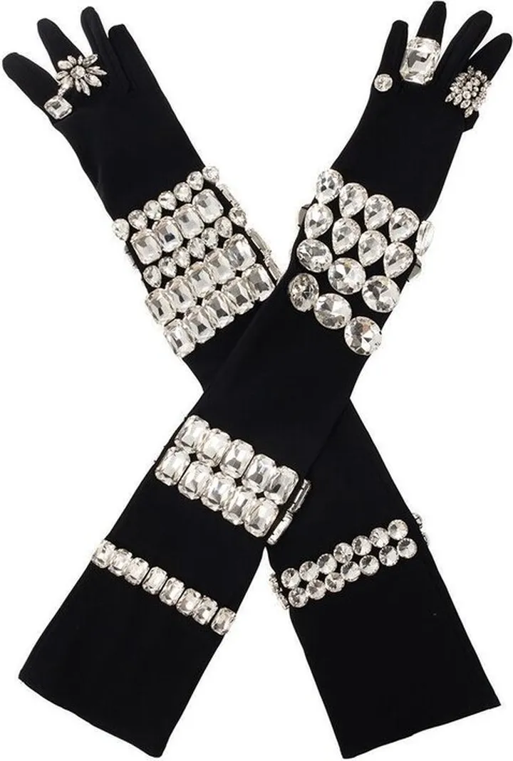 Dolce & Gabbana X Kim Embellished Gloves