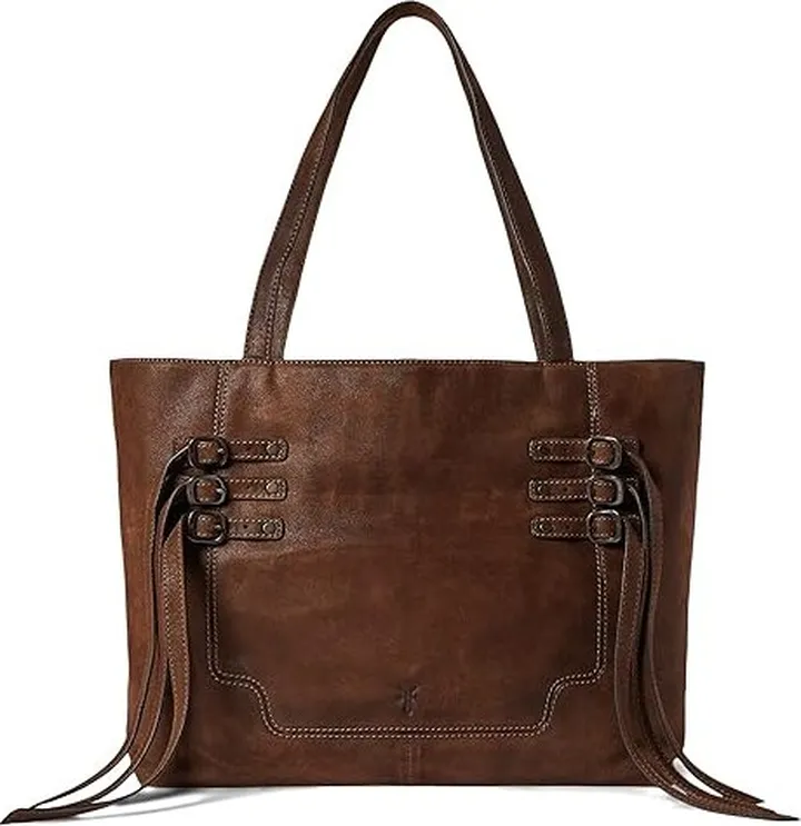 Frye Brooke Suede Tote (Cognac) Handbags