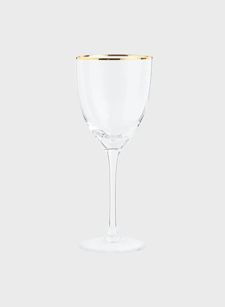 Glass With Gold-Coloured Rim