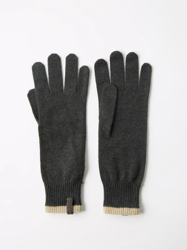 Ribbed Cashmere Gloves