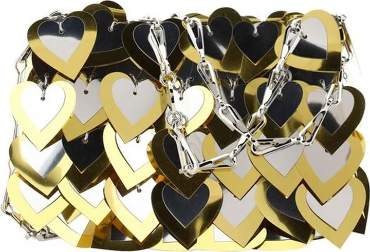 Paco Rabanne Heart-Sequin Embellished Shoulder Bag
