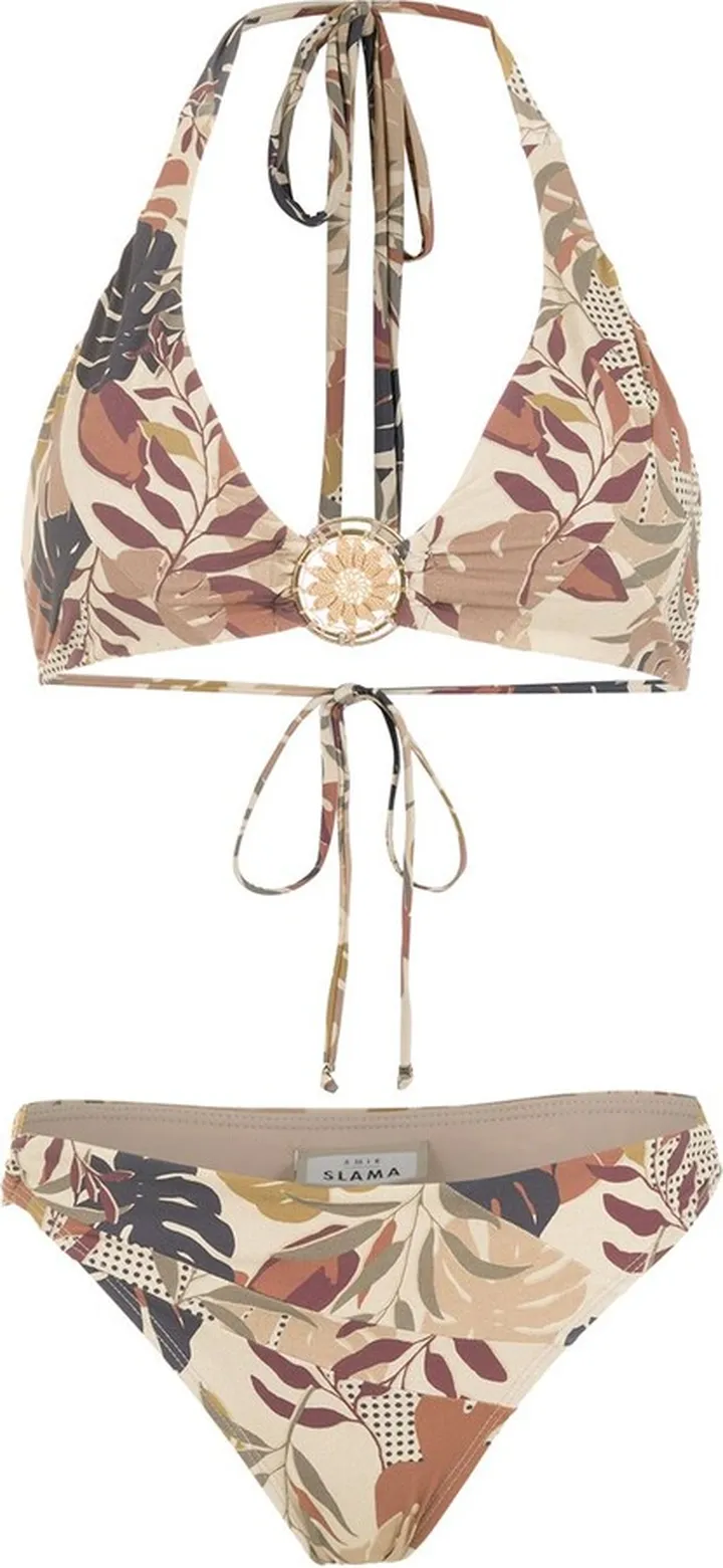Palm Leaf Print Bikini