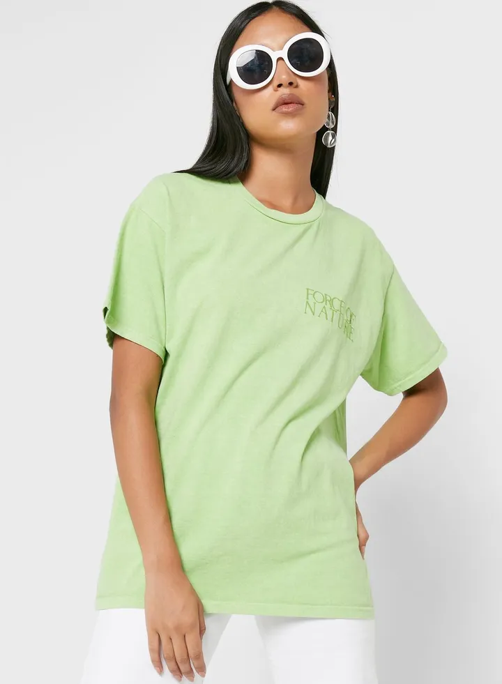 Crew Neck Graphic T-Shirt