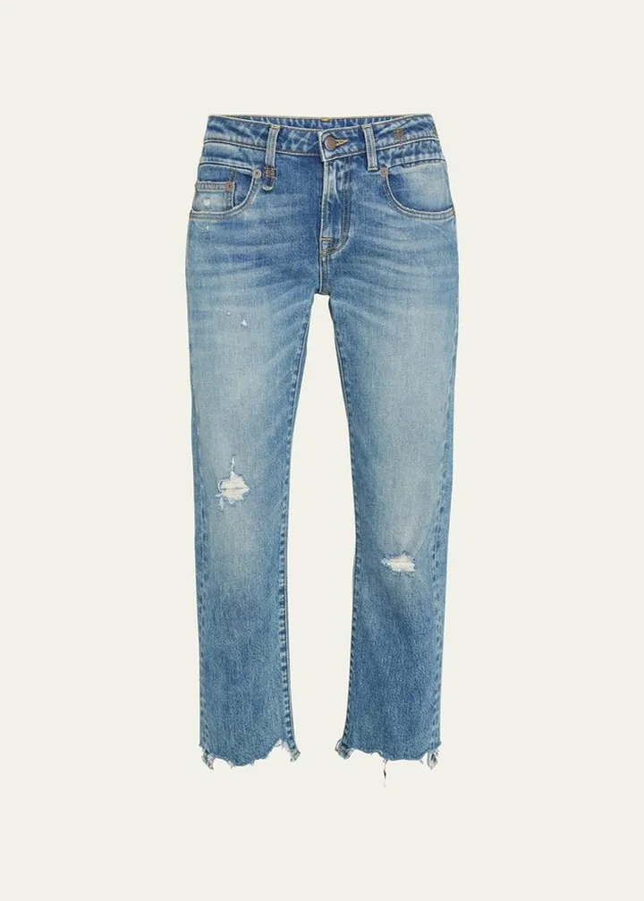 Boyfriend Straight-Leg Ankle Jeans