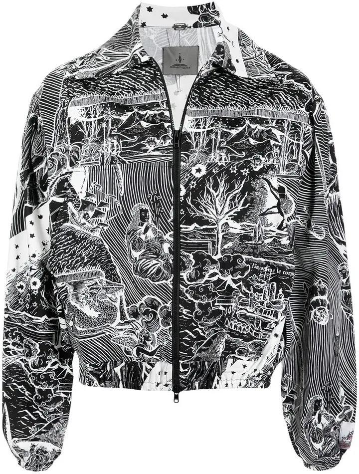Sketch Print Bomber Jacket