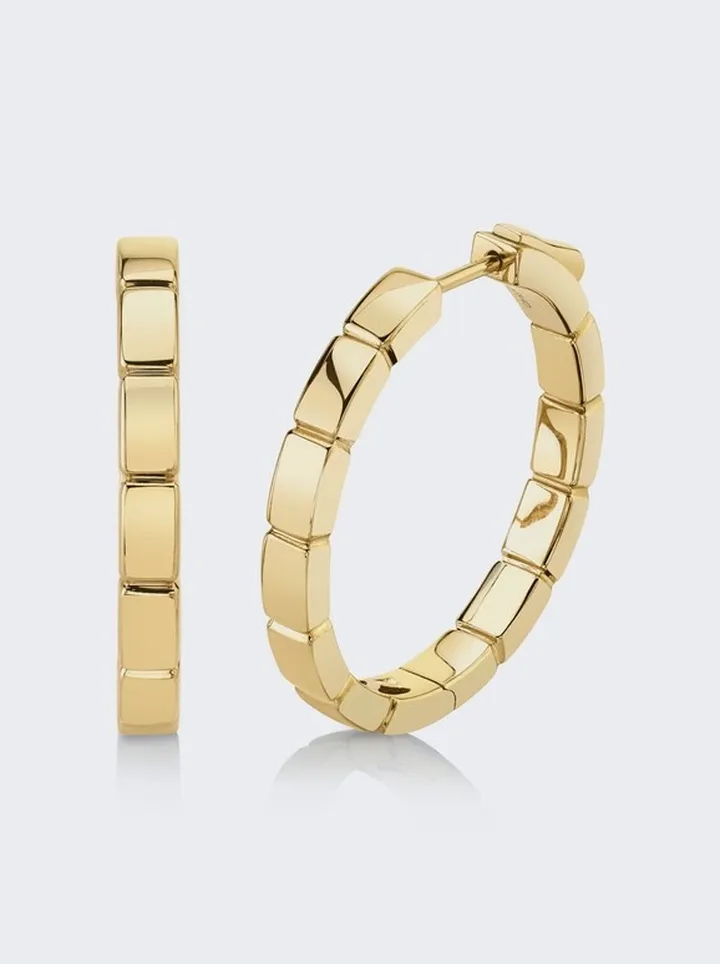 18k Yellow Gold Bunny Hoops