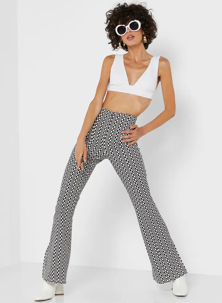 Split Hem High Waist Pants
