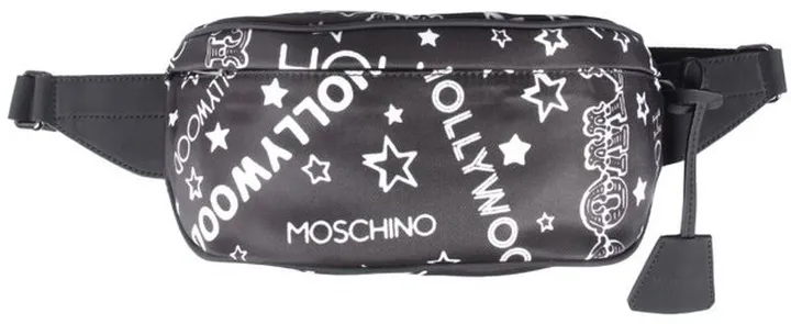 Moschino Hollywood Logo Printed Zipped Belt Bag