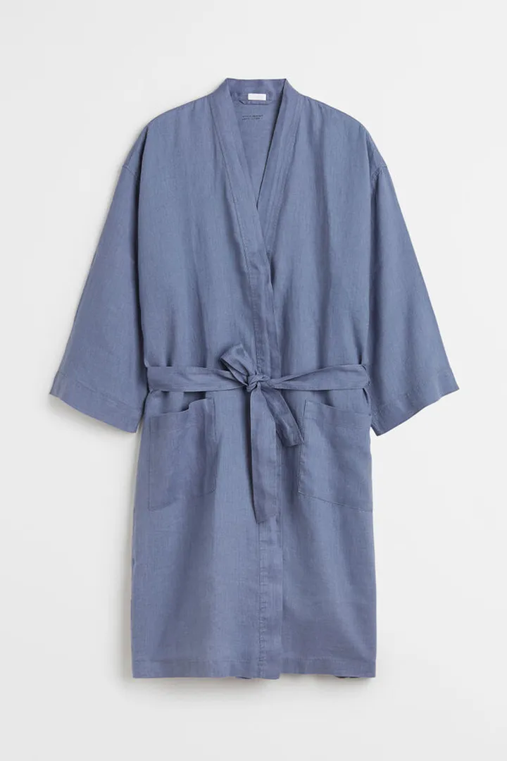 Washed Linen Bathrobe