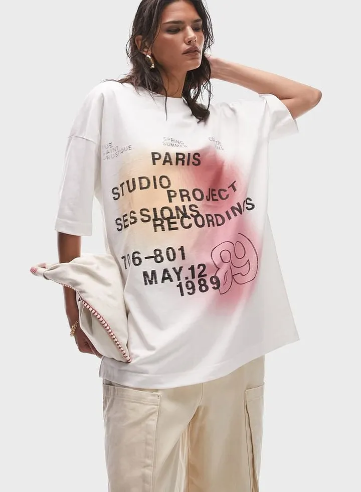 Graphic Knitted T-Shirt