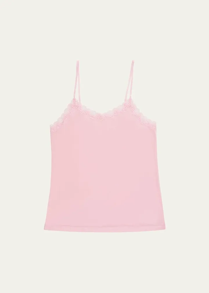 Soft Silks Lace-Trim Camisole