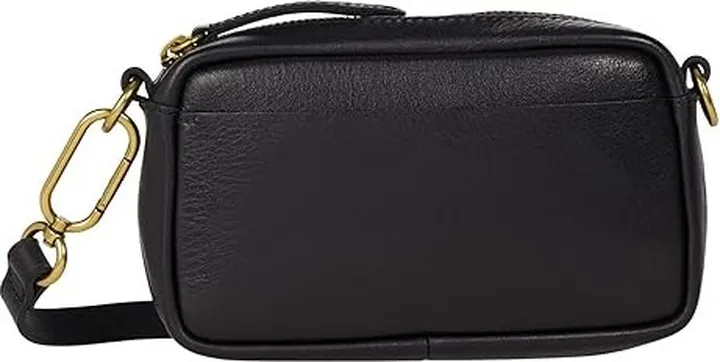 Madewell The Leather Carabiner Mini Crossbody Bag (True Black) Handbags