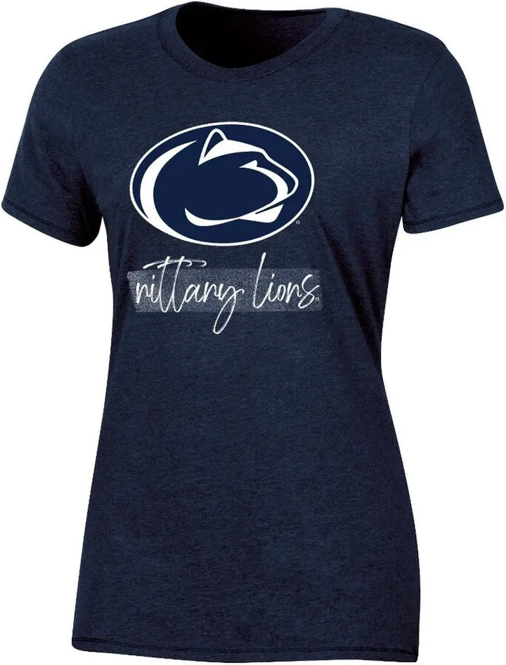 NCAA Penn State Nittany Lions Women's Short Sleeve Crew Neck Chalk T-Shirt - M