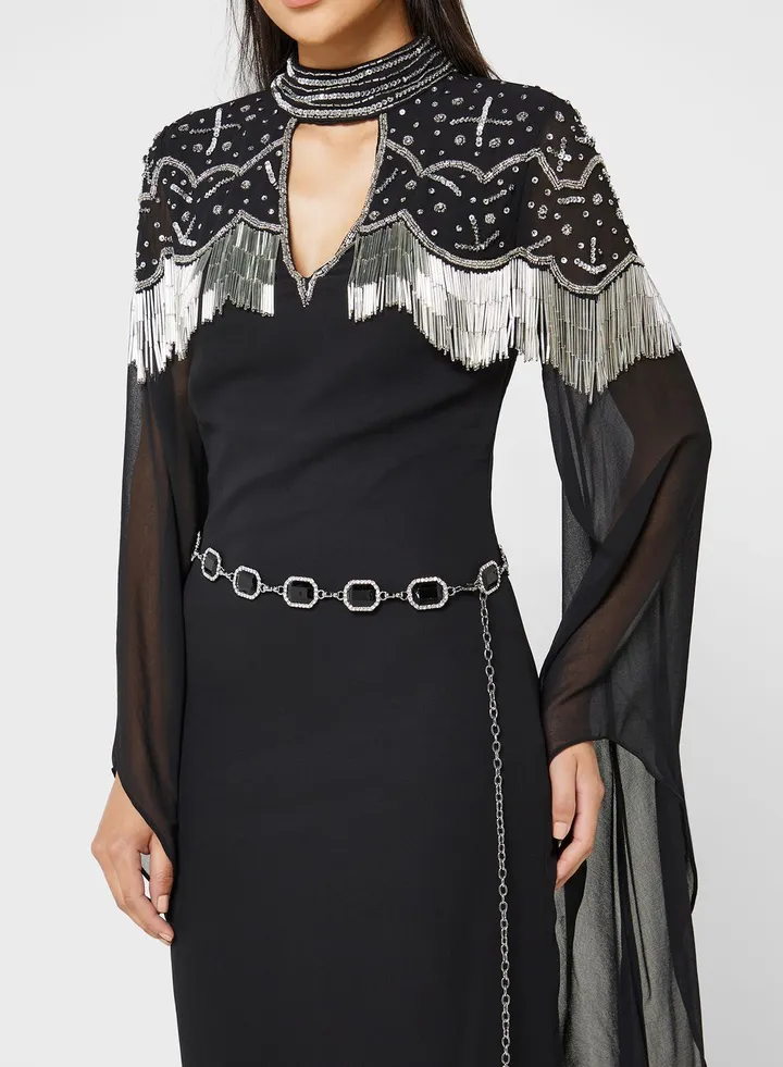 Diamante Detail Chain Belt