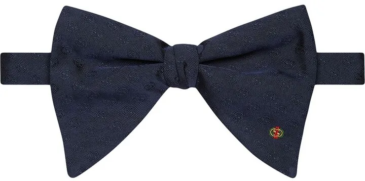 Interlocking G embroidered bow tie