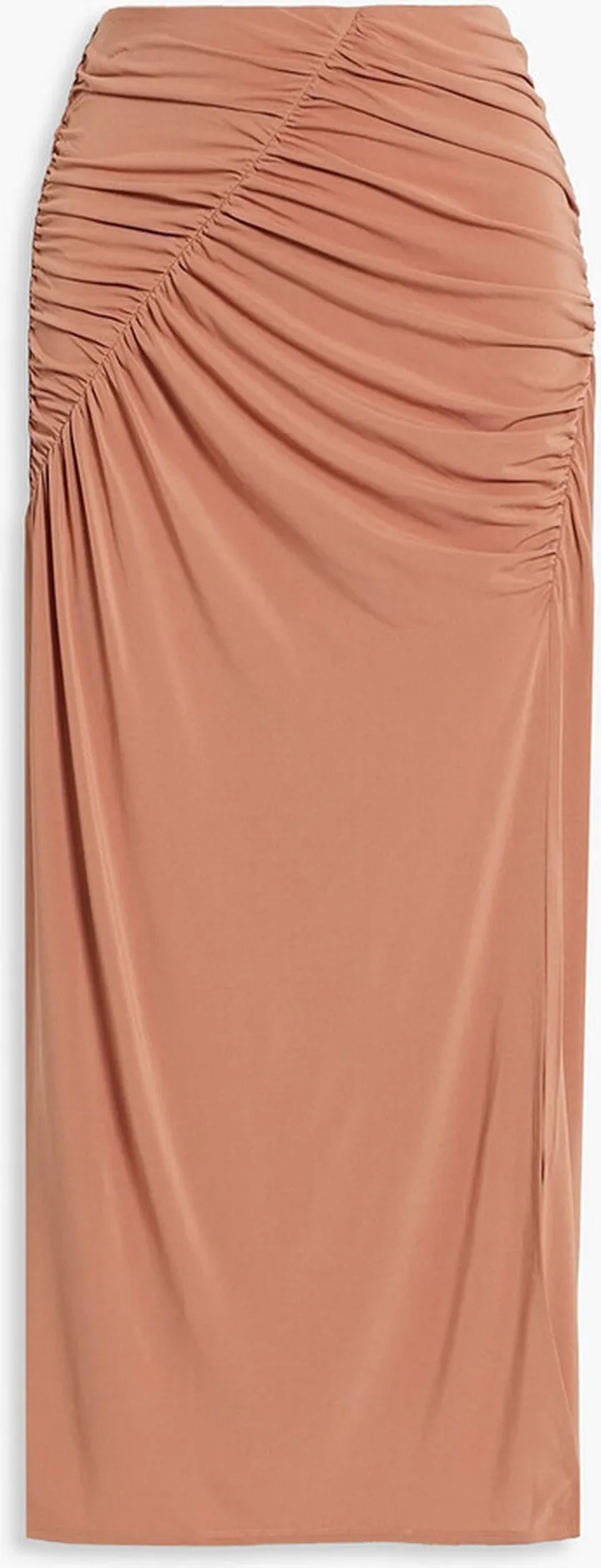 Dawnson ruched jersey midi skirt