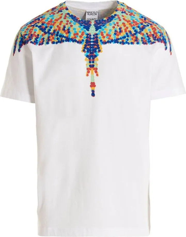 Marcelo Burlon County Of Milan Pointilism Wings Ctrewneck T-Shirt