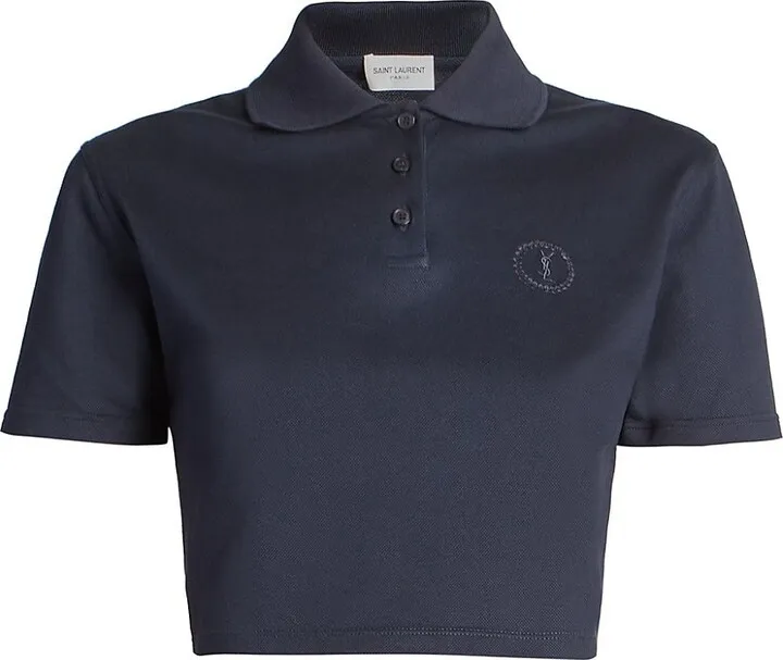 Logo-Embroidered Cropped Polo