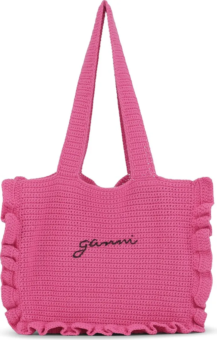 Organic Cotton Crochet Frill Tote Bag